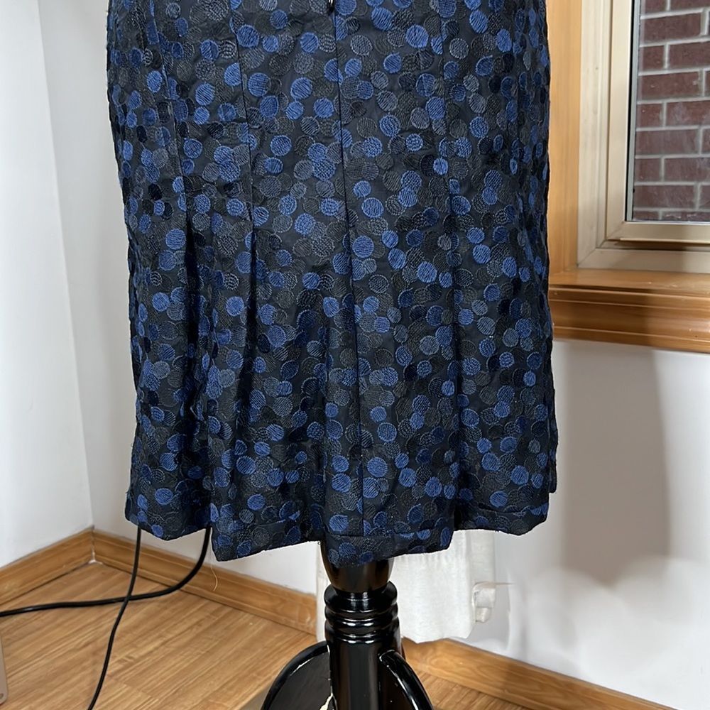 Akris Punto Navy Blue Dotted Jaquard Dress size 4 - Picture 7 of 10